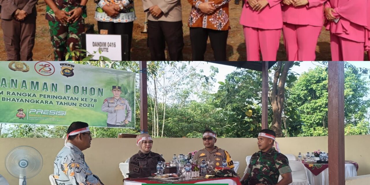 Kegiatan Penanaman Pohon Dalam Rangka Hari Bhayangkara Ke- 78