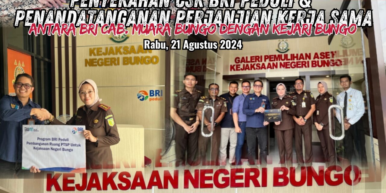 Penyerahan CSR BRI Peduli & Penandatanganan Perjanjian Kerja Sama