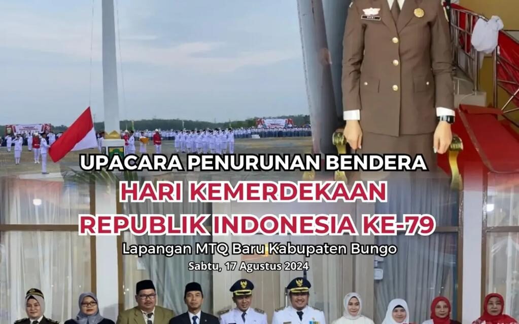 Upacara Penurunan Bendera Hari Kemerdekaan Republik Indonesia Ke-79