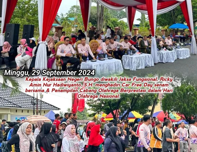 Car Free Day Senam Bersama & Memperingati Hari Olahraga Nasional