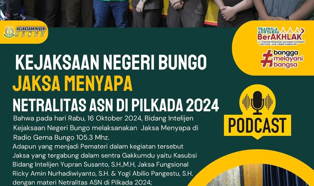 Jaksa Menyapa di Radio Gema Bungo 105.3 Mhz