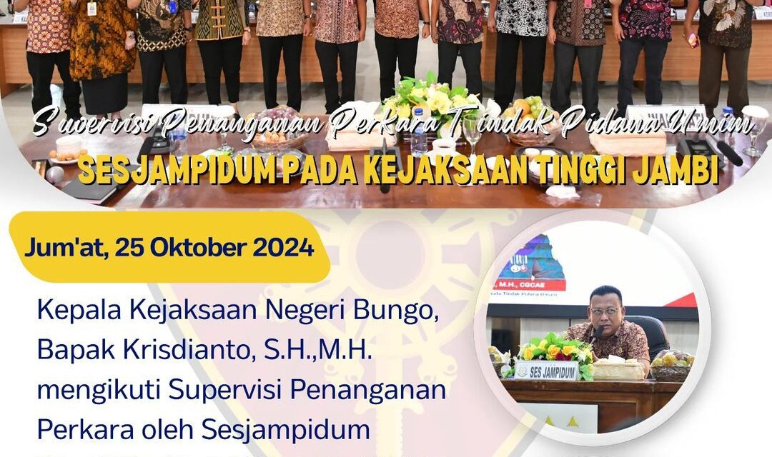 Supervisi Penanganan Perkara Tindak Pidana Umum Sesjampidum pada Kejaksaan TInggi Jambi