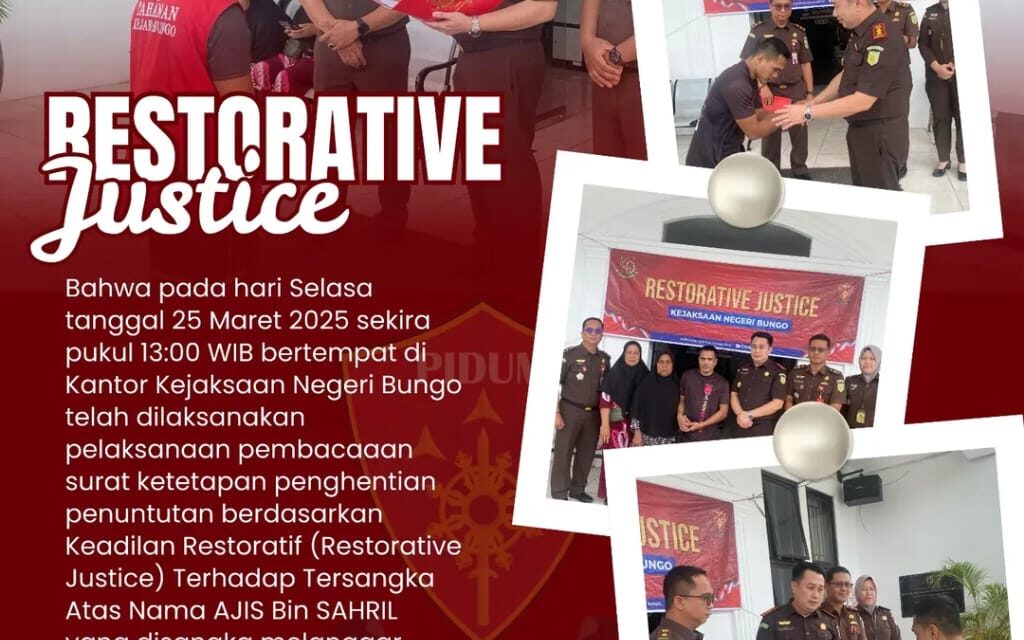 RESTORATIVE JUSTICE KEJAKSAAN NEGERI BUNGO