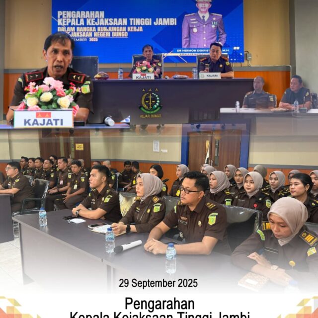 Pengarahan Kepala Kejaksaan Tinggi Jambi