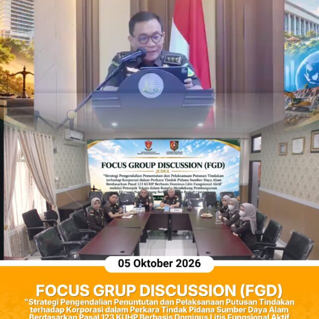 Focus Grup Discussions (FGD) Jaksa Agung Muda Tindak Pidana Umum